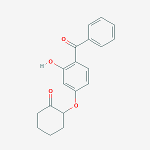 molecular formula C19H18O4 B283958 2-(4-Benzoyl-3-hydroxyphenoxy)cyclohexanone 