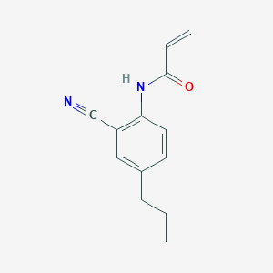 molecular formula C13H14N2O B2839584 N-(2-Cyano-4-propylphenyl)prop-2-enamide CAS No. 2361641-48-5
