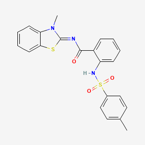 N-(3-methyl-1,3-benzothiazol-2-ylidene)-2-[(4-methylphenyl)sulfonylamino]benzamide