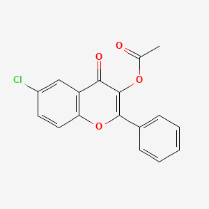 molecular formula C17H11ClO4 B2839588 6-chloro-4-oxo-2-phenyl-4H-chromen-3-yl acetate CAS No. 861373-68-4