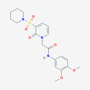 N-(3,4-dimethoxyphenyl)-2-(2-oxo-3-(piperidin-1-ylsulfonyl)pyridin-1(2H)-yl)acetamide