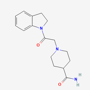 1-(2-(Indolin-1-yl)-2-oxoethyl)piperidine-4-carboxamide