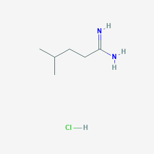 molecular formula C6H15ClN2 B2839596 4-Methylpentanimidamide hydrochloride CAS No. 857809-07-5