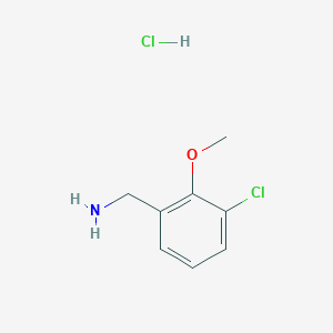 molecular formula C8H11Cl2NO B2839601 (3-Chloro-2-methoxyphenyl)methanamine hydrochloride CAS No. 2137815-83-7