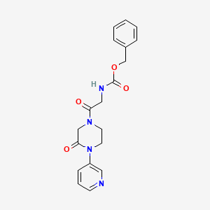 benzyl N-{2-oxo-2-[3-oxo-4-(pyridin-3-yl)piperazin-1-yl]ethyl}carbamate