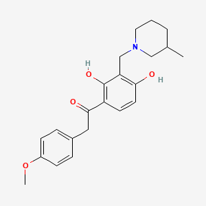 1-(2,4-Dihydroxy-3-((3-methylpiperidin-1-yl)methyl)phenyl)-2-(4-methoxyphenyl)ethanone