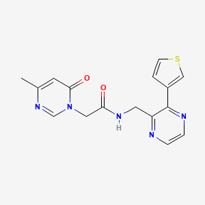 2-(4-methyl-6-oxopyrimidin-1(6H)-yl)-N-((3-(thiophen-3-yl)pyrazin-2-yl)methyl)acetamide