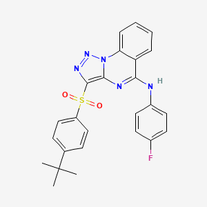 3-[(4-tert-butylphenyl)sulfonyl]-N-(4-fluorophenyl)[1,2,3]triazolo[1,5-a]quinazolin-5-amine