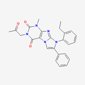 8-(2-ethylphenyl)-1-methyl-3-(2-oxopropyl)-7-phenyl-1H-imidazo[2,1-f]purine-2,4(3H,8H)-dione