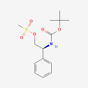 (2S)-2-[(tert-butoxycarbonyl)amino]-2-phenylethyl methanesulfonate