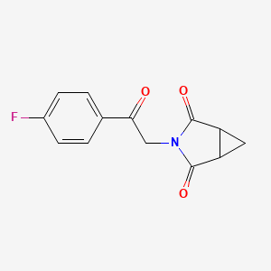 molecular formula C13H10FNO3 B2839641 3-[2-(4-Fluorophenyl)-2-oxoethyl]-3-azabicyclo[3.1.0]hexane-2,4-dione CAS No. 866151-48-6
