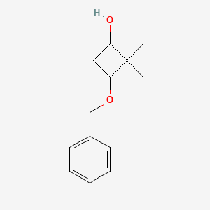 molecular formula C13H18O2 B2839642 3-(Benzyloxy)-2,2-dimethylcyclobutan-1-ol CAS No. 17139-85-4