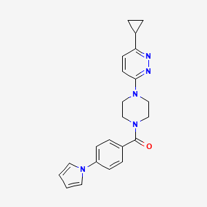 (4-(1H-pyrrol-1-yl)phenyl)(4-(6-cyclopropylpyridazin-3-yl)piperazin-1-yl)methanone