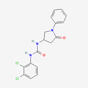 molecular formula C17H15Cl2N3O2 B2839664 1-(2,3-Dichlorophenyl)-3-(5-oxo-1-phenylpyrrolidin-3-yl)urea CAS No. 894007-71-7