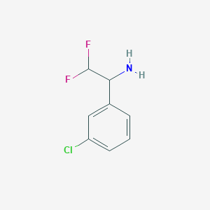 molecular formula C8H8ClF2N B2839672 1-(3-Chlorophenyl)-2,2-difluoroethan-1-amine CAS No. 1271477-83-8