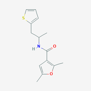 molecular formula C14H17NO2S B2839679 2,5-dimethyl-N-(1-(thiophen-2-yl)propan-2-yl)furan-3-carboxamide CAS No. 1210132-48-1