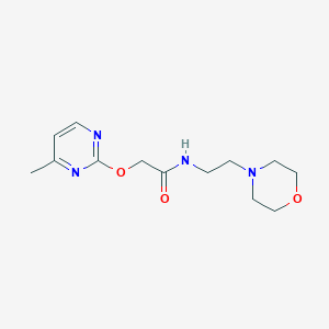 molecular formula C13H20N4O3 B2839680 2-((4-甲基嘧啶-2-基)氧基)-N-(2-吗啉基乙基)乙酰胺 CAS No. 1251553-33-9
