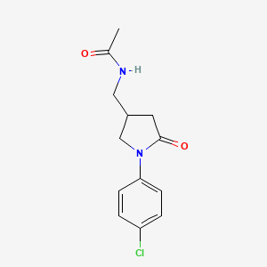 N-((1-(4-chlorophenyl)-5-oxopyrrolidin-3-yl)methyl)acetamide