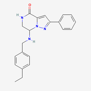 7-[(4-ethylbenzyl)amino]-2-phenyl-6,7-dihydropyrazolo[1,5-a]pyrazin-4(5H)-one