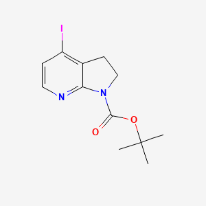 molecular formula C12H15IN2O2 B2839699 叔丁基4-碘-2,3-二氢吡咯并[2,3-b]吡啶-1-羧酸酯 CAS No. 2367002-59-1