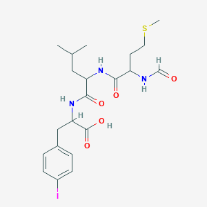 molecular formula C21H30IN3O5S B028397 N-甲酰甲硫氨酰亮氨酰对碘苯丙氨酸 CAS No. 105931-59-7
