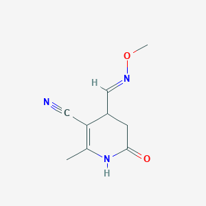 4-[(1E)-(methoxyimino)methyl]-2-methyl-6-oxo-1,4,5,6-tetrahydropyridine-3-carbonitrile