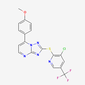 2-[[3-Chloro-5-(trifluoromethyl)-2-pyridinyl]thio]-7-(4-methoxyphenyl)-[1,2,4]triazolo[1,5-a]pyrimidine