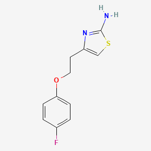 molecular formula C11H11FN2OS B2839710 4-[2-(4-氟苯氧基)乙基]-1,3-噻唑-2-胺 CAS No. 890093-35-3
