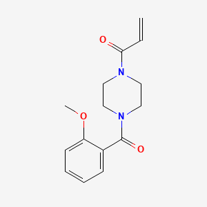 molecular formula C15H18N2O3 B2839715 1-[4-(2-Methoxybenzoyl)piperazin-1-yl]prop-2-en-1-one CAS No. 2179723-81-8