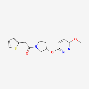 1-(3-((6-Methoxypyridazin-3-yl)oxy)pyrrolidin-1-yl)-2-(thiophen-2-yl)ethanone