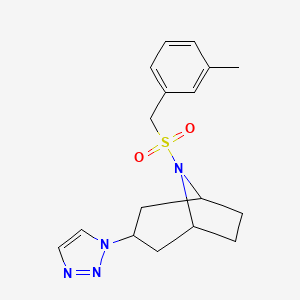 molecular formula C17H22N4O2S B2839718 8-[(3-methylphenyl)methanesulfonyl]-3-(1H-1,2,3-triazol-1-yl)-8-azabicyclo[3.2.1]octane CAS No. 2309572-85-6