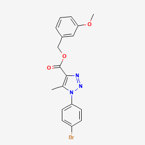 molecular formula C18H16BrN3O3 B2839719 3-甲氧基苯甲基1-(4-溴苯基)-5-甲基-1H-1,2,3-嘧啶-4-羧酸酯 CAS No. 946213-61-2