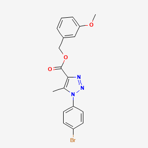 molecular formula C18H16BrN3O3 B2839719 (3-methoxyphenyl)methyl 1-(4-bromophenyl)-5-methyl-1H-1,2,3-triazole-4-carboxylate CAS No. 946213-61-2