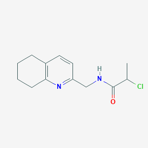 molecular formula C13H17ClN2O B2839734 2-Chloro-N-(5,6,7,8-tetrahydroquinolin-2-ylmethyl)propanamide CAS No. 2411309-18-5