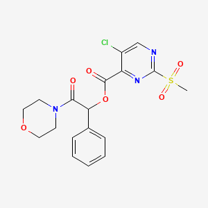 2-(Morpholin-4-yl)-2-oxo-1-phenylethyl 5-chloro-2-methanesulfonylpyrimidine-4-carboxylate