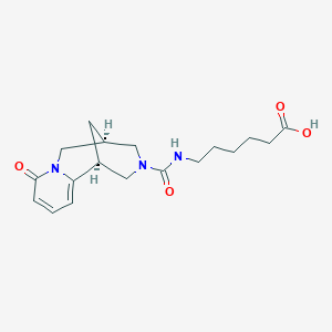 6-({[(1S,5R)-8-oxo-1,5,6,8-tetrahydro-2H-1,5-methanopyrido[1,2-a][1,5]diazocin-3(4H)-yl]carbonyl}amino)hexanoic acid