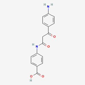 molecular formula C16H14N2O4 B2839744 4-{[3-(4-氨基苯基)-3-氧代丙酰]氨基}苯甲酸 CAS No. 864936-16-3