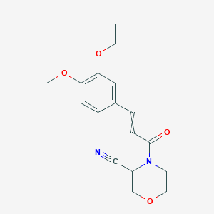 4-[3-(3-Ethoxy-4-methoxyphenyl)prop-2-enoyl]morpholine-3-carbonitrile