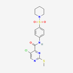 5-chloro-2-methylsulfanyl-N-(4-piperidin-1-ylsulfonylphenyl)pyrimidine-4-carboxamide