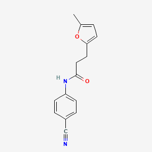 molecular formula C15H14N2O2 B2839755 N-(4-cyanophenyl)-3-(5-methylfuran-2-yl)propanamide CAS No. 327075-03-6