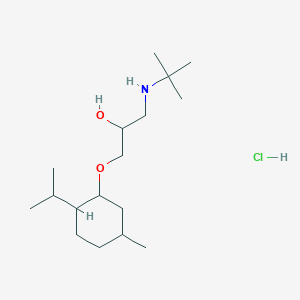 1-(Tert-butylamino)-3-((2-isopropyl-5-methylcyclohexyl)oxy)propan-2-ol hydrochloride