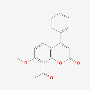 molecular formula C18H14O4 B283976 8-acetyl-7-methoxy-4-phenyl-2H-chromen-2-one 