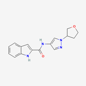 N-(1-(tetrahydrofuran-3-yl)-1H-pyrazol-4-yl)-1H-indole-2-carboxamide