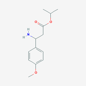 molecular formula C13H19NO3 B2839769 Isopropyl 3-amino-3-(4-methoxyphenyl)propanoate CAS No. 875159-56-1