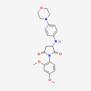 1-(2,4-Dimethoxyphenyl)-3-[4-(4-morpholinyl)anilino]pyrrolidine-2,5-dione