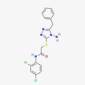 2-[(4-amino-5-benzyl-4H-1,2,4-triazol-3-yl)sulfanyl]-N-(2,4-dichlorophenyl)acetamide