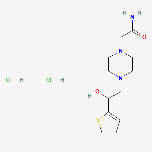 2-(4-(2-Hydroxy-2-(thiophen-2-yl)ethyl)piperazin-1-yl)acetamide dihydrochloride