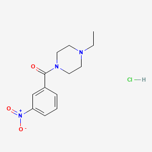 molecular formula C13H18ClN3O3 B2839779 (4-Ethylpiperazin-1-yl)(3-nitrophenyl)methanone hydrochloride CAS No. 352666-04-7
