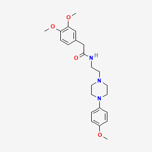2-(3,4-dimethoxyphenyl)-N-(2-(4-(4-methoxyphenyl)piperazin-1-yl)ethyl)acetamide