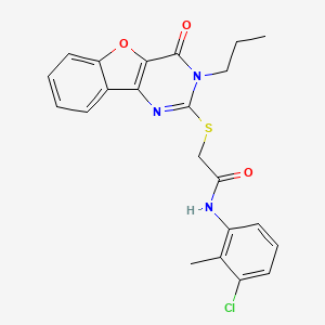 N-(3-chloro-2-methylphenyl)-2-[(4-oxo-3-propyl-3,4-dihydro[1]benzofuro[3,2-d]pyrimidin-2-yl)sulfanyl]acetamide
